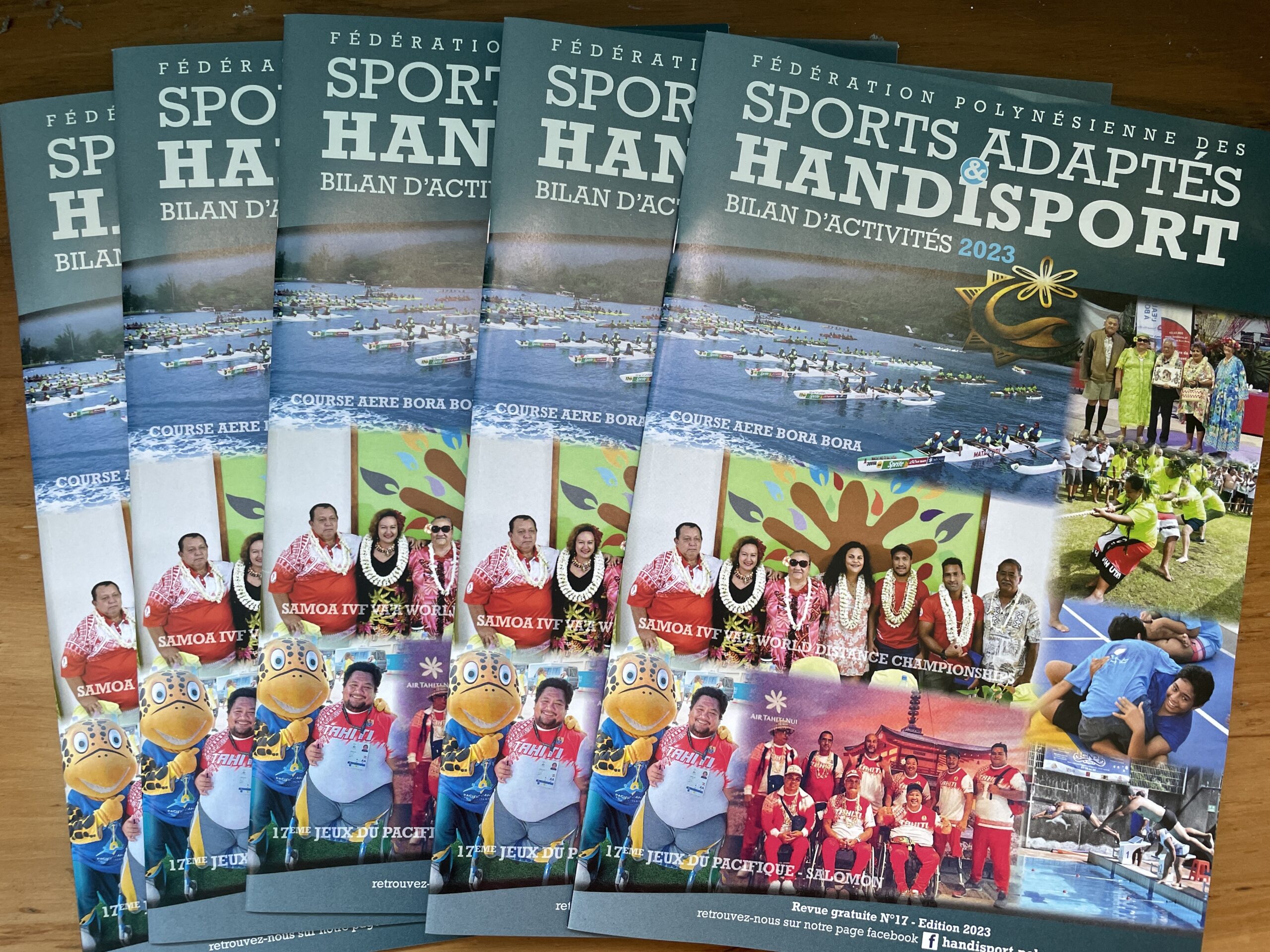 Photo des revues de la Fédération Polynésienne des Sports Adaptés et Handisports