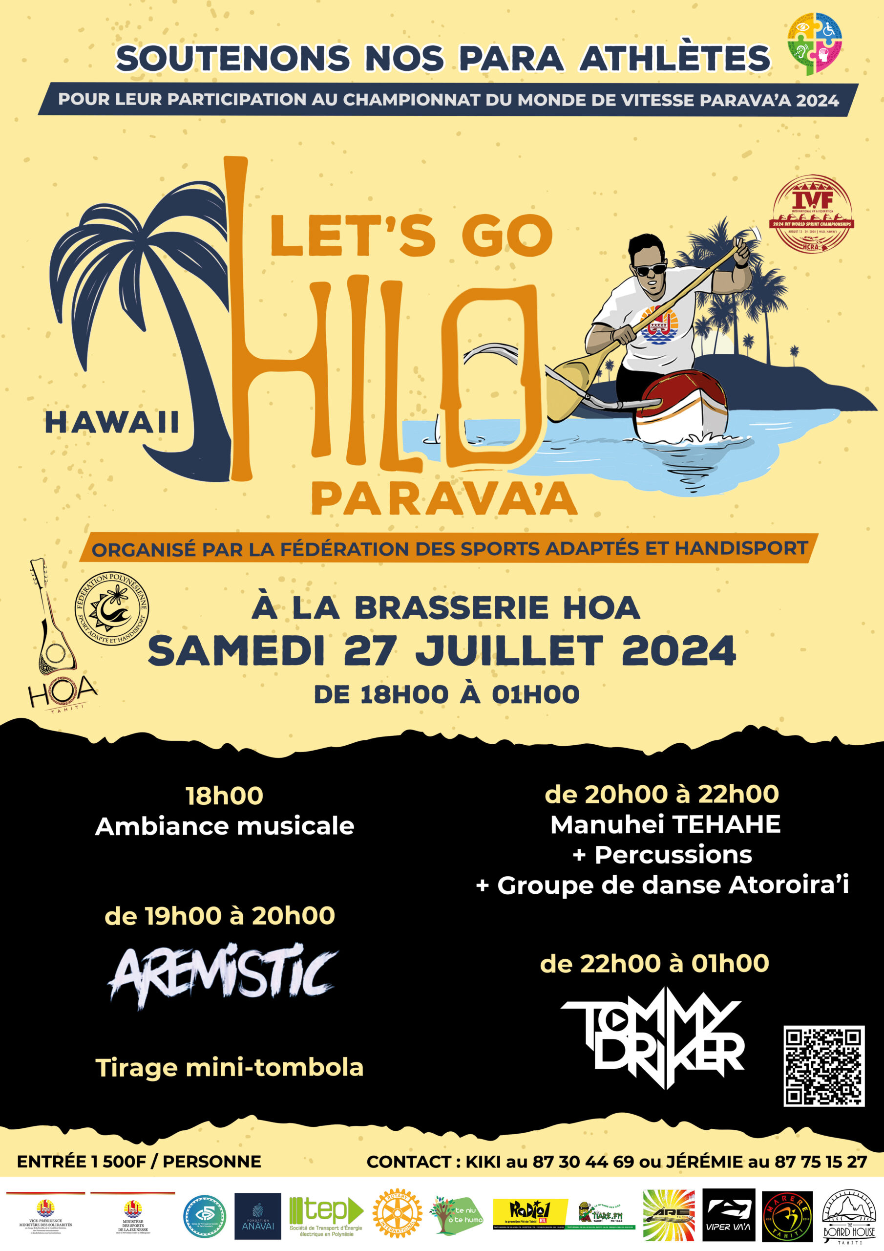 Affiche de la soirée caritative Let's Go Hilo!