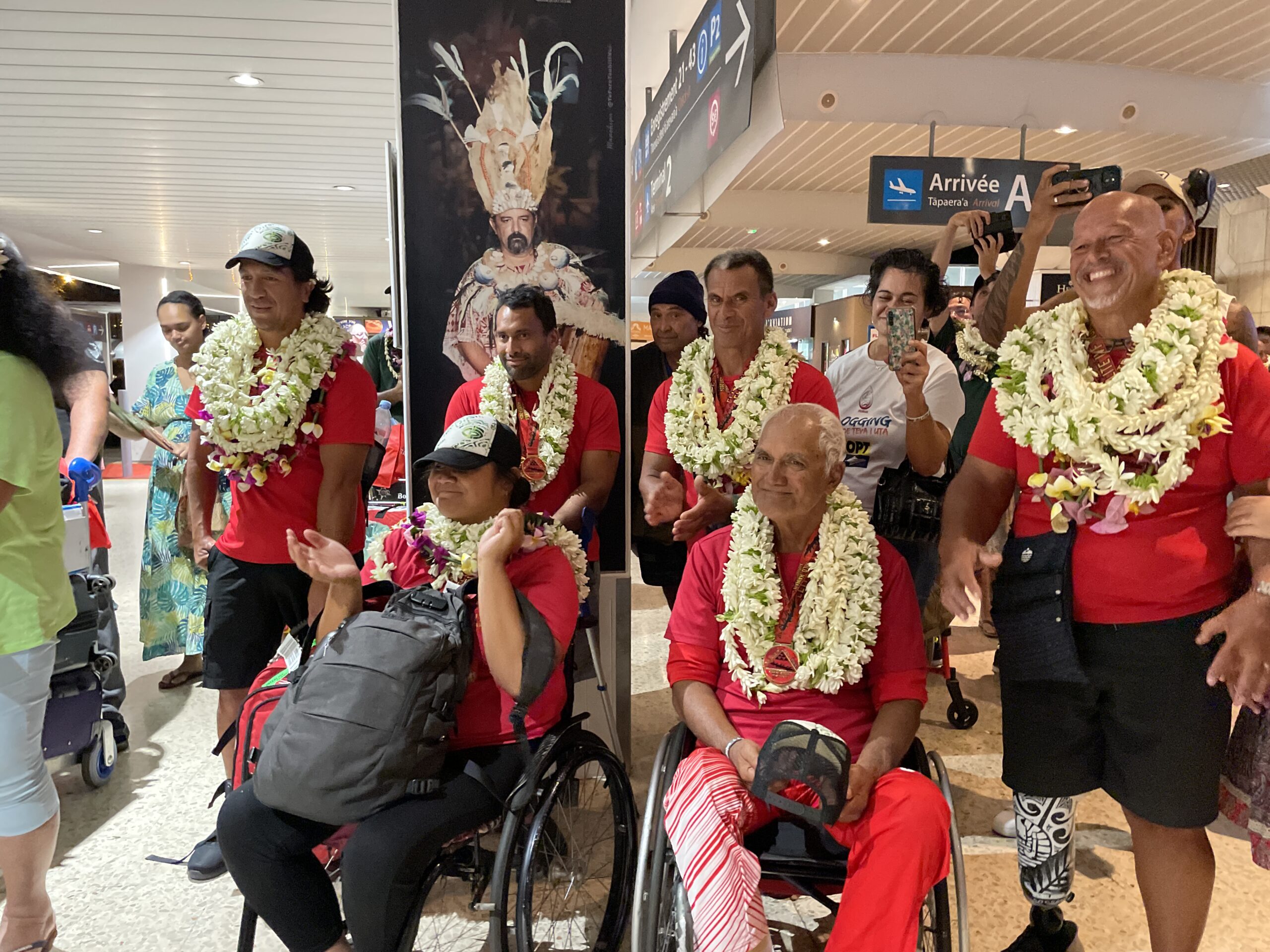 photo de notre team para vaa élite tahiti à leur arrivée